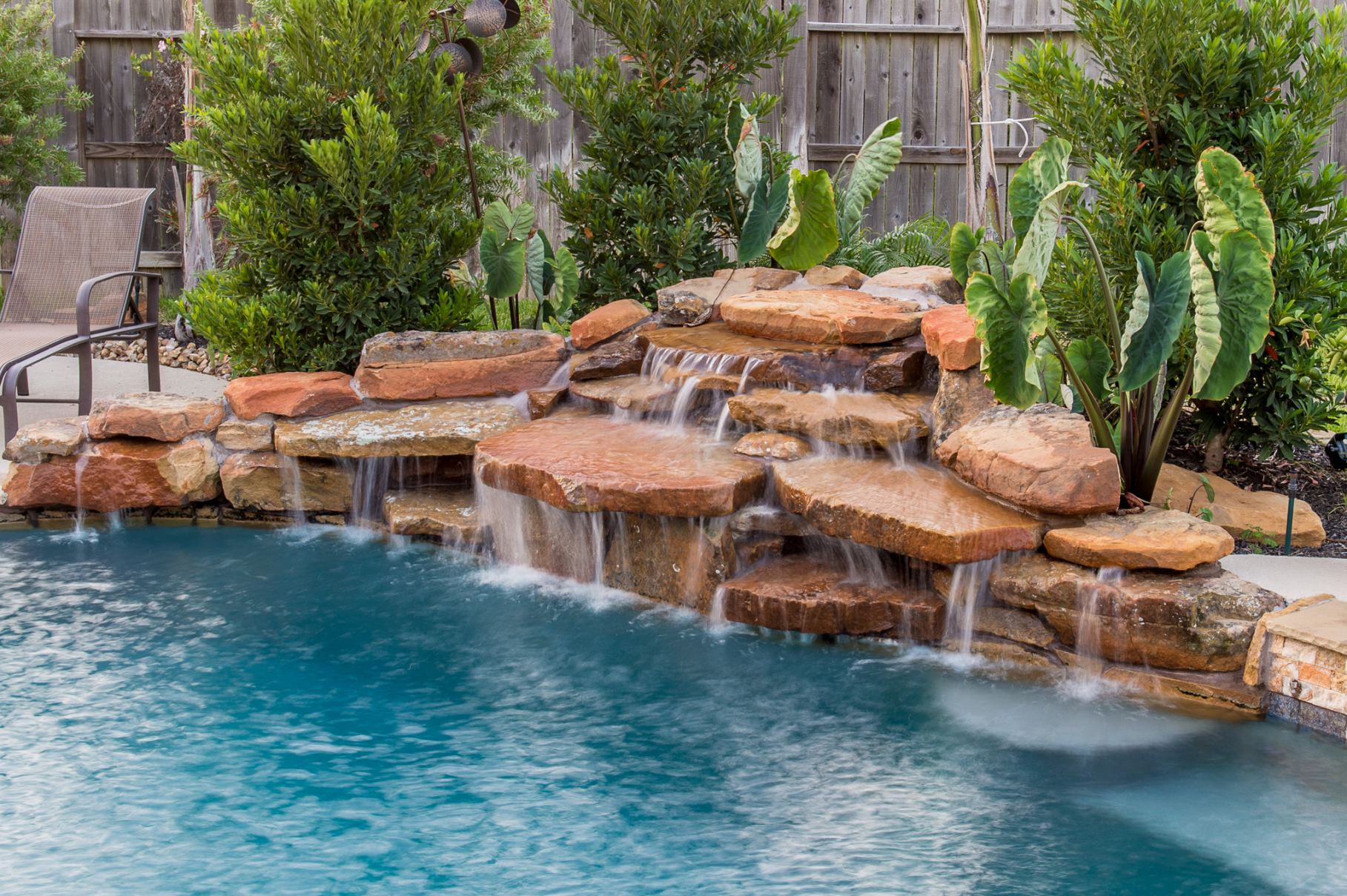 water features in pool